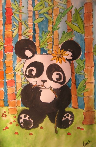 Art Studio PALETTE. Katya Silina Picture.  Watercolour, Ink Animals Mix 