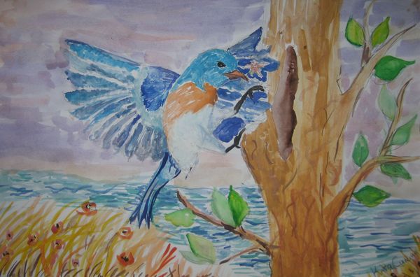 Art Studio PALETTE. Katya Silina Picture.   Animals Birds 