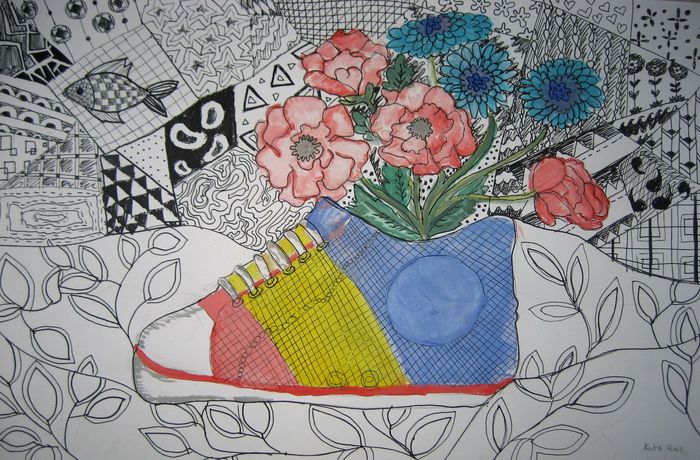 Art Studio PALETTE. Katya Silina Picture.  Watercolour, Ink Still Life Still Life 