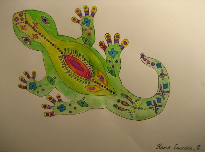 Art Studio PALETTE. Katya Silina Picture.  Watercolour, Ink Dec. Art Toys 