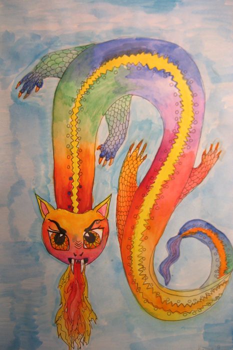 Art Studio PALETTE. Katya Silina Picture.  Watercolour, Ink Holidays New Year 