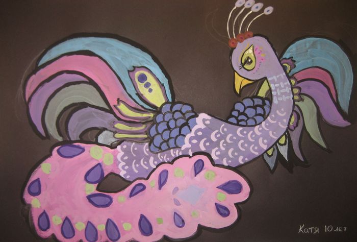 Art Studio PALETTE. Katya Silina Picture.   Dec. Art Birds 