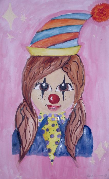 Art Studio PALETTE. Katya Silina Picture.   Fantasy Clown 