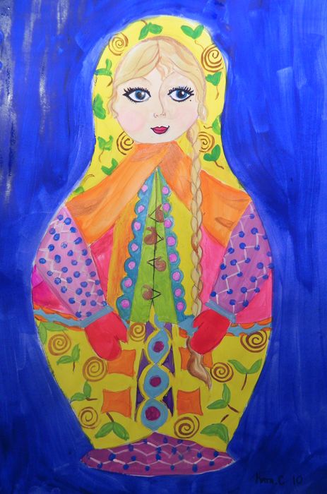 Art Studio PALETTE. Katya Silina Picture.   Dec. Art Matryoshka  