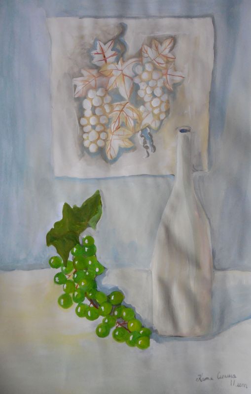 Art Studio PALETTE. Katya Silina Picture.  Tempera Still Life Still Life 