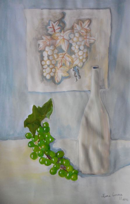 Art Studio PALETTE. Katya Silina Picture.  Tempera Still Life Still Life 