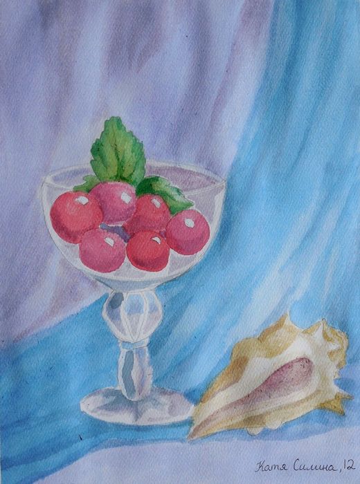 Art Studio PALETTE. Katya Silina Picture.  Watercolour Still Life Still Life 