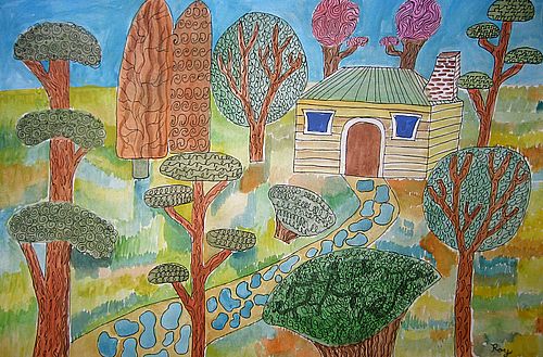 Art Studio PALETTE. Roy Kuo Picture.  Watercolour, Ink   