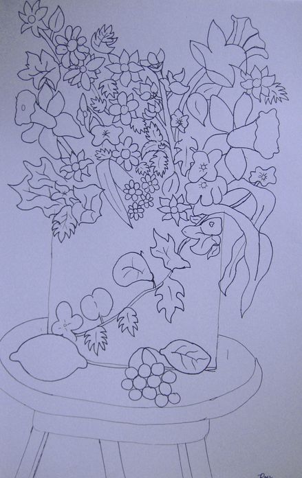 Art Studio PALETTE. Roy Kuo Picture.  Ink Inspired by Matisse 