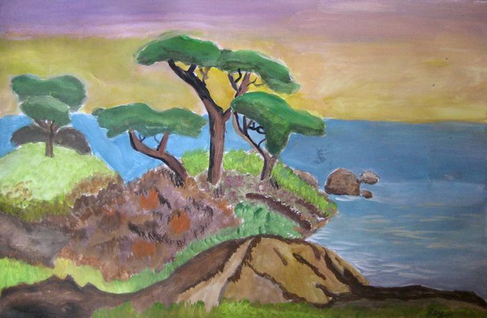 Art Studio PALETTE. Roy Kuo Picture.   Landscape Trees 