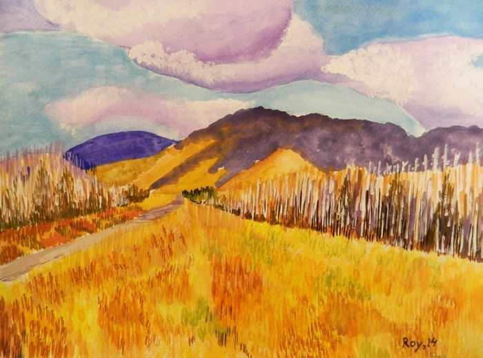 Art Studio PALETTE. Roy Kuo Picture.  Watercolour Landscape Fall 