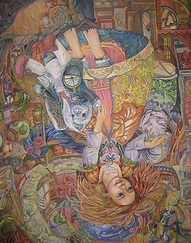 Art Studio PALETTE. Ksenia Kogevnikova Picture. Cardboard Gouache Fantasy Fairy Tail Alisa