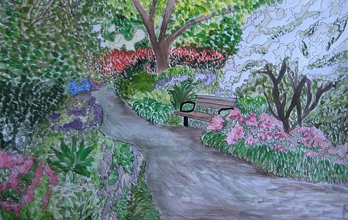 Art Studio PALETTE. Sarah Ziolkiewicz Picture.  Watercolour Landscape Cityscape 