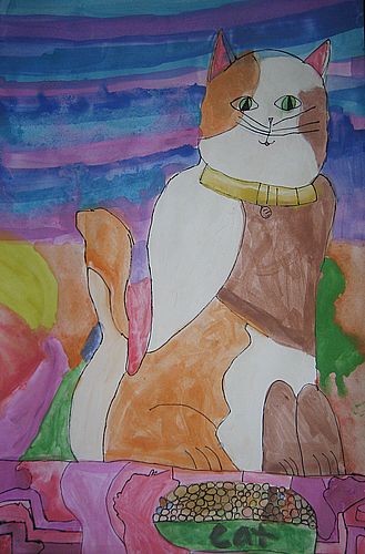 Art Studio PALETTE. Erin Kroi Picture. Fine Art Paper Watercolour, Ink   