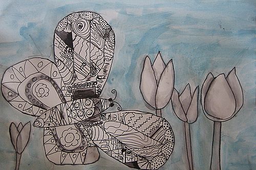 Art Studio PALETTE. Leena  Ballard Picture. Fine Art Paper Watercolour, Ink   