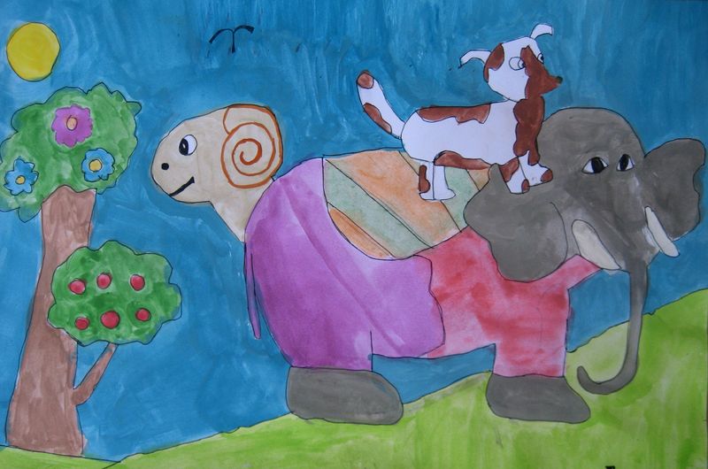 Art Studio PALETTE. Leena  Ballard Picture.   Animals Mix 