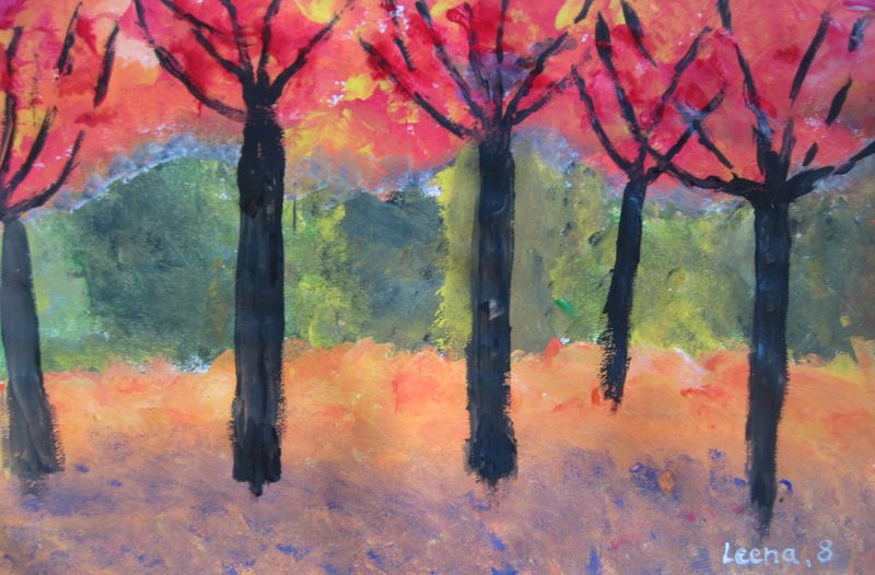 Art Studio PALETTE. Leena  Ballard Picture.   Landscape Fall 