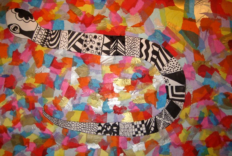 Art Studio PALETTE. Leena  Ballard Picture.  Mixed Media Holidays New Year 