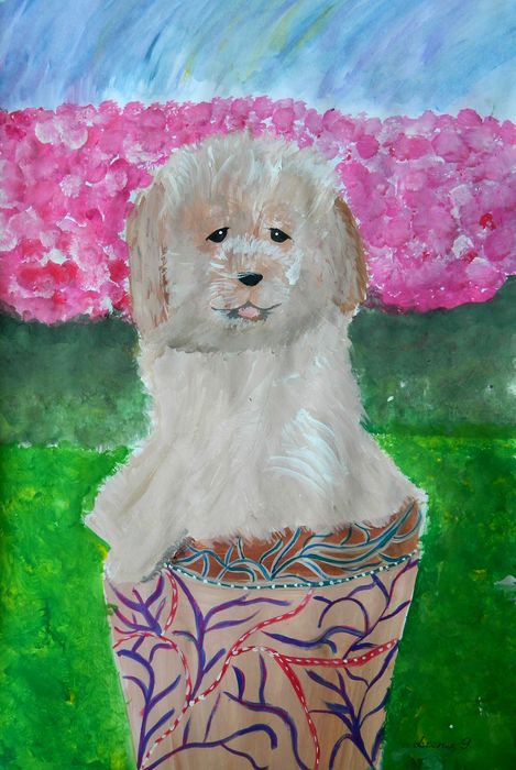 Art Studio PALETTE. Leena  Ballard Picture.   Animals Dogs 