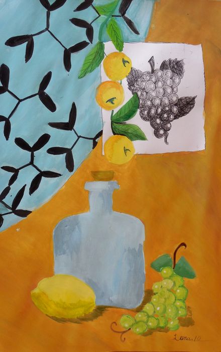 Art Studio PALETTE. Leena  Ballard Picture.  Mixed Media Still Life Still Life 