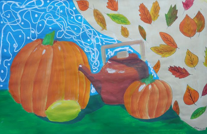 Art Studio PALETTE. Leena  Ballard Picture.  Tempera Still Life Still Life 