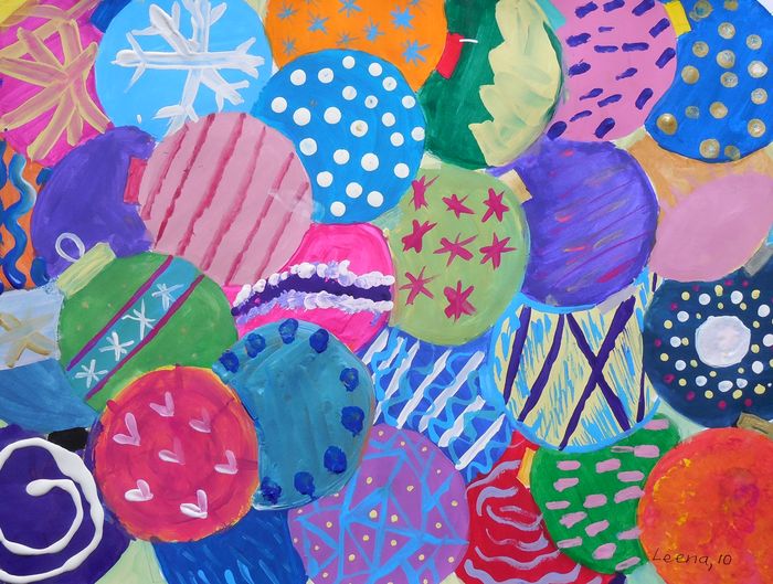 Art Studio PALETTE. Leena  Ballard Picture.  Tempera Holidays Christmas 