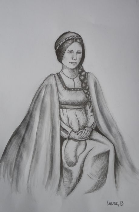 Art Studio PALETTE. Leena  Ballard Picture.  Pencil People People 