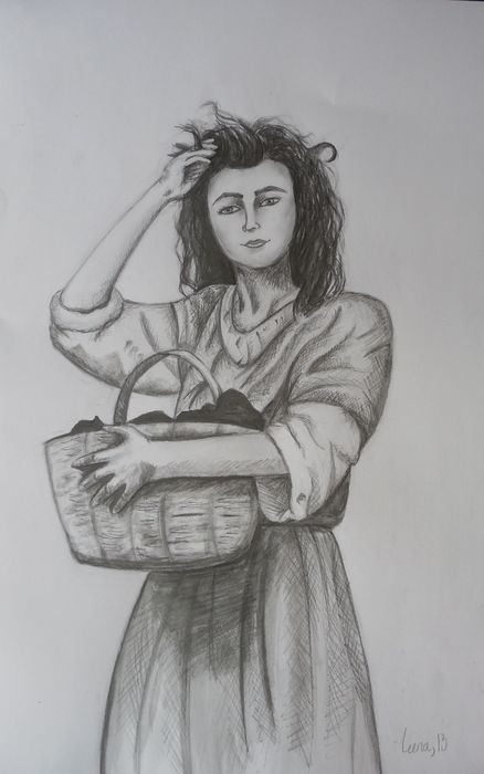 Art Studio PALETTE. Leena  Ballard Picture.  Pencil People People 