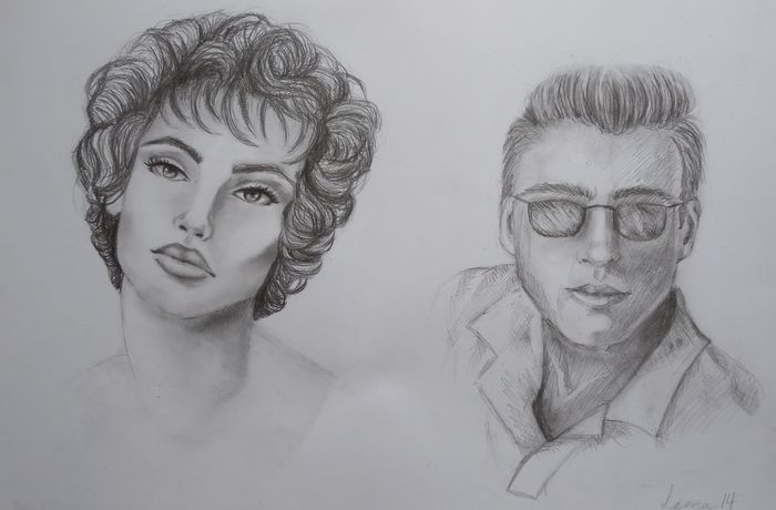 Art Studio PALETTE. Leena  Ballard Picture.  Pencil People Portrait 