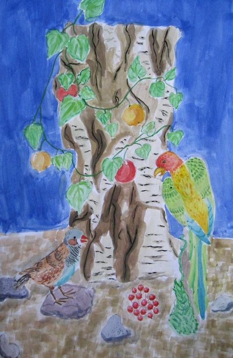 Art Studio PALETTE. Julia Handra Picture.   Animals Birds 