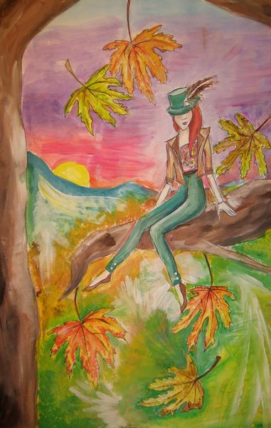 Art Studio PALETTE. Julia Handra Picture.  Tempera Fantasy Imagenation 