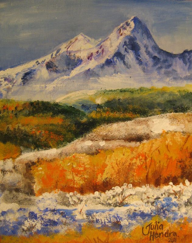 Art Studio PALETTE. Julia Handra Picture.  Acrylic Landscape Nature 