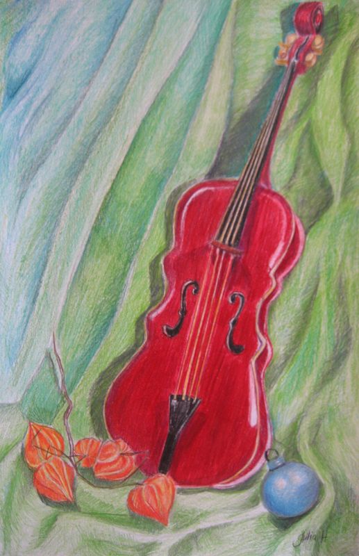 Art Studio PALETTE. Julia Handra Picture.  Coloured Pencil Still Life Still Life 