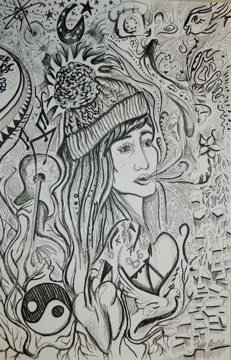 Art Studio PALETTE. Julia Handra Picture.  Ink Fantasy Imagenation 