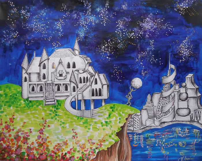 Art Studio PALETTE. Julia Handra Picture.   Fantasy Imagenation Futuristic Dream