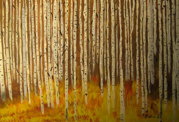 Art Studio PALETTE. Debra Sathanielle Picture.   Landscape Trees 