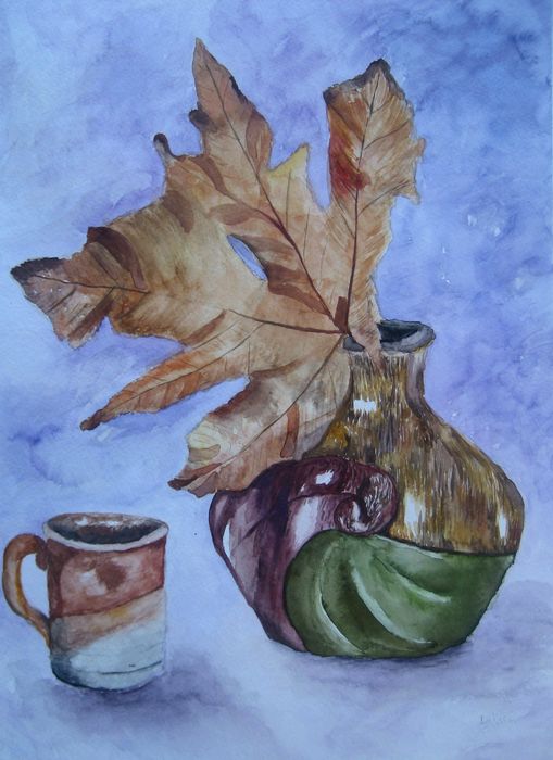 Art Studio PALETTE. Debra Sathanielle Picture.  Watercolour Still Life Still Life 