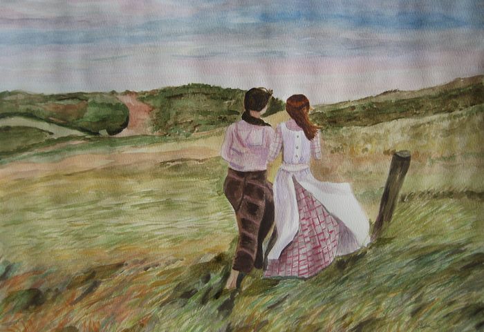 Art Studio PALETTE. Debra Sathanielle Picture.  Watercolour People People 