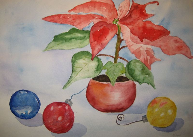 Art Studio PALETTE. Debra Sathanielle Picture.  Watercolour Still Life Still Life 