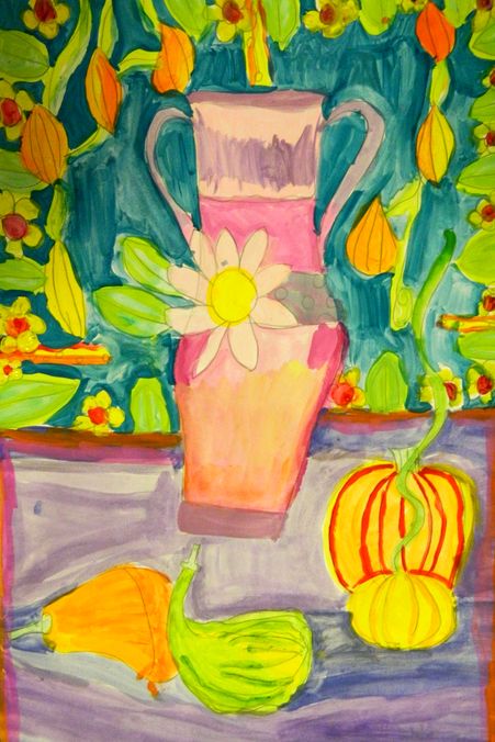 Art Studio PALETTE. Alyssa Lukose Picture.  Tempera Still Life Still Life 