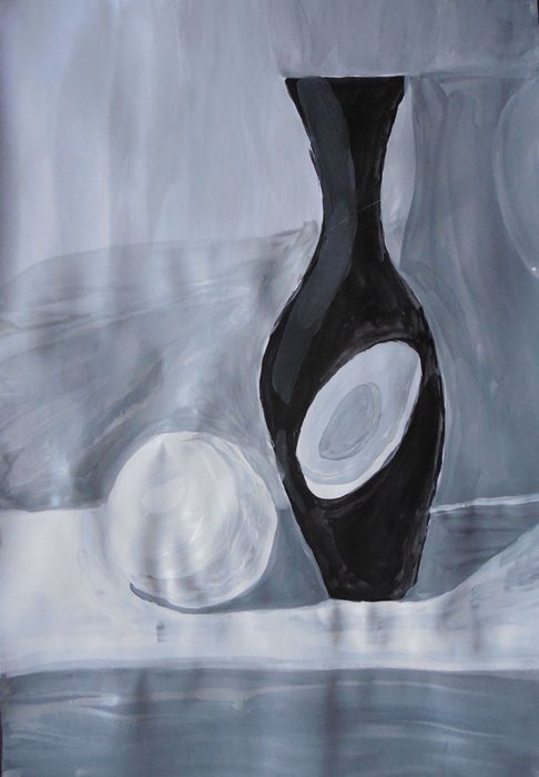 Art Studio PALETTE. Alyssa Lukose Picture.  Tempera Still Life Still Life 