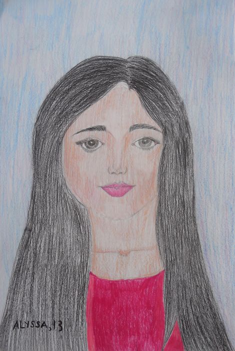 Art Studio PALETTE. Alyssa Lukose Picture.  Coloured Pencil People Selfportrait 
