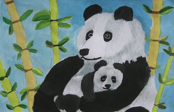 Art Studio PALETTE. Diana Pavel Picture. Fine Art Paper Mixed Media Animals Mix 