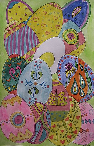 Art Studio PALETTE. Sylveina Siu Picture. Fine Art Paper Watercolour, Ink Holidays Easter 