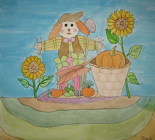 Art Studio PALETTE. Alisa Shapiro Picture. Fine Art Paper Watercolour, Ink   