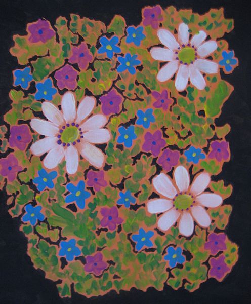 Art Studio PALETTE. Alisa Shapiro Picture.  Tempera Design Fabric 