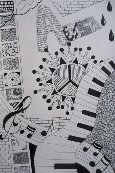 Art Studio PALETTE. Alisa Shapiro Picture.  Ink Design Selfname 