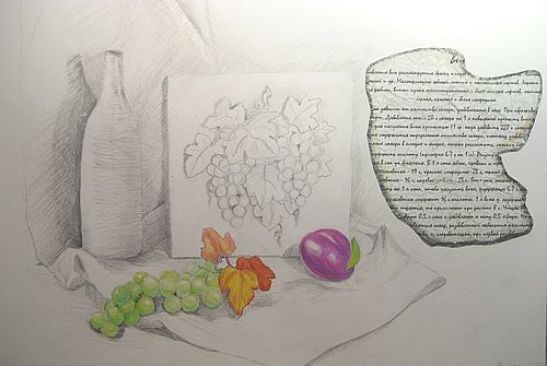 Art Studio PALETTE. Yliana  Akulenko Picture. Fine Art Paper Mixed Media Still Life Still Life 