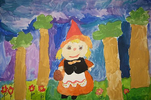 Art Studio PALETTE. Veronika Glyshakova Picture. Fine Art Paper Tempera Fantasy Fairy Tail 