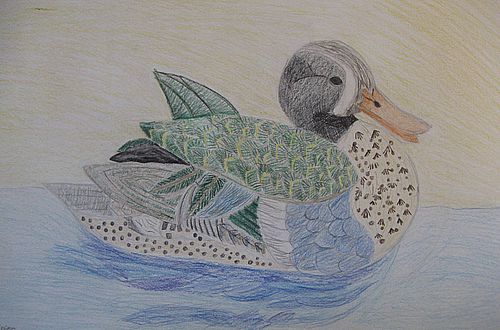 Art Studio PALETTE. Rainier Satharielle Picture. Fine Art Paper Coloured Pencil Dec. Art Birds 